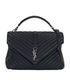 College Large, &pound;1,100, Handbags, Navy, Leather, Front view
